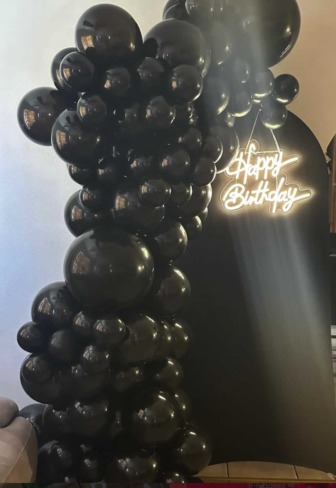 All-black birthday moment
