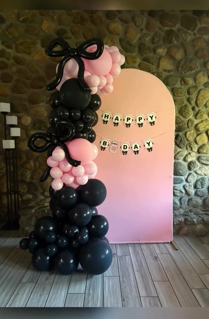 Pink statement birthday backdrop